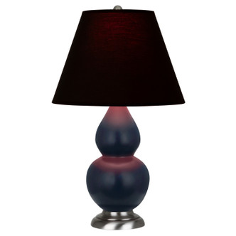 Robert Abbey - MMB52K - One Light Accent Lamp - Small Double Gourd - Matte Midnight Blue Glazed Ceramic w/Antique Silver