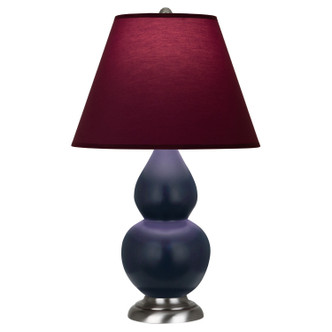 Robert Abbey - MMB52P - One Light Accent Lamp - Small Double Gourd - Matte Midnight Blue Glazed Ceramic w/Antique Silver