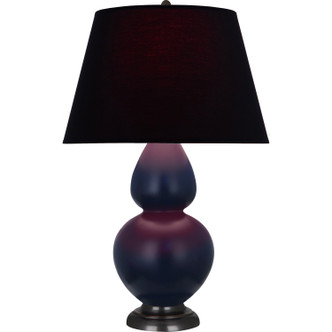 Robert Abbey - MMB57K - One Light Table Lamp - Double Gourd - Matte Midnight Blue Glazed Ceramic w/Deep Patina Bronze