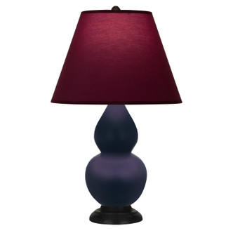 Robert Abbey - MMB57P - One Light Table Lamp - Double Gourd - Matte Midnight Blue Glazed Ceramic w/Deep Patina Bronze