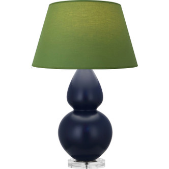 Robert Abbey - MMB62G - One Light Table Lamp - Double Gourd - Matte Midnight Blue Glazed Ceramic w/Lucite