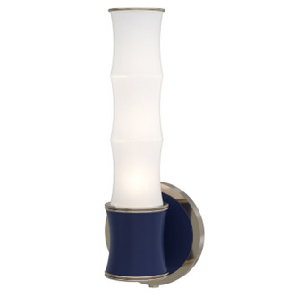 Robert Abbey - MMB69 - One Light Wall Sconce - Kane - Matte Midnight Blue w/Polished Nickel