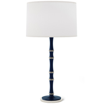 Robert Abbey - MMB72 - One Light Table Lamp - Kane - Matte Midnight Blue w/Polished Nickel