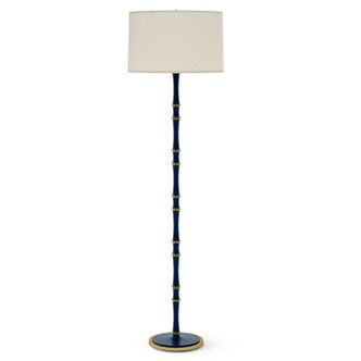 Robert Abbey - MMB73 - One Light Floor Lamp - Kane - Matte Midnight Blue w/Modern Brass
