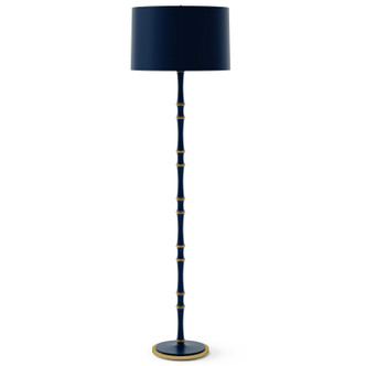Robert Abbey - MMB73X - One Light Floor Lamp - Kane - Matte Midnight Blue w/Modern Brass