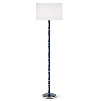 Robert Abbey - MMB74 - One Light Floor Lamp - Kane - Matte Midnight Blue w/Polished Nickel
