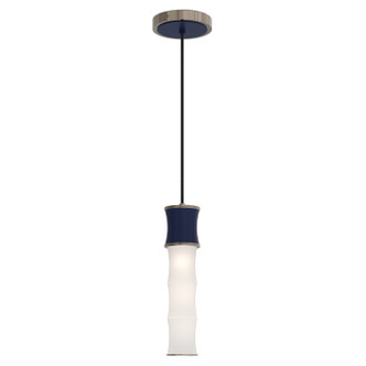 Robert Abbey - MMB86 - One Light Pendant - Kane - Matte Midnight Blue w/Polished Nickel
