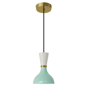 Robert Abbey - MN01LY - One Light Pendant - Clare - Modern Brass w/Mint Lily Painted