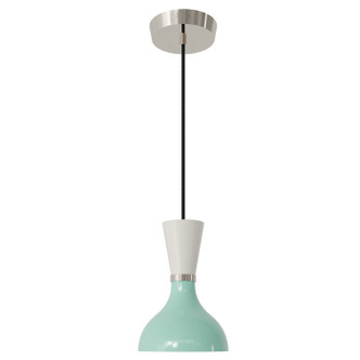 Robert Abbey - MN02LY - One Light Pendant - Clare - Polished Nickel w/Mint Lily Painted