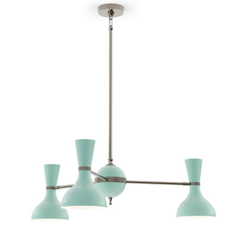 Robert Abbey - MN04MN - Three Light Chandelier - Clare - Polished Nickel w/Mint Painted