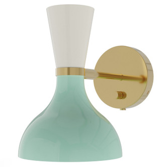 Robert Abbey - MN05LY - One Light Wall Sconce - Clare - Modern Brass w/Mint Lily Painted