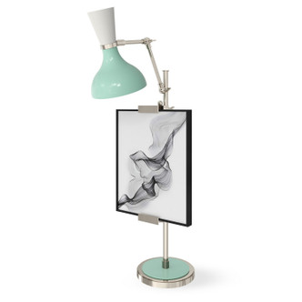 Robert Abbey - MN15LY - One Light Table Easel - Clare - Polished Nickel w/Mint Lily Painted