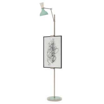 Robert Abbey - MN17LY - One Light Floor Easel - Clare - Polished Nickel w/Mint Lily Painted