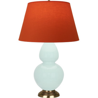 Robert Abbey - MN20T - One Light Table Lamp - Double Gourd - Mint Glazed Ceramic w/Antique Natural Brass