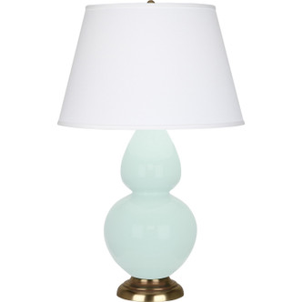 Robert Abbey - MN20X - One Light Table Lamp - Double Gourd - Mint Glazed Ceramic w/Antique Natural Brass