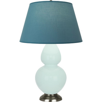 Robert Abbey - MN22B - One Light Table Lamp - Double Gourd - Mint Glazed Ceramic w/Antique Silver
