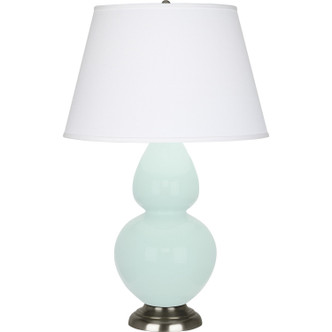 Robert Abbey - MN22X - One Light Table Lamp - Double Gourd - Mint Glazed Ceramic w/Antique Silver