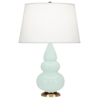 Robert Abbey - MN30X - One Light Accent Lamp - Small Triple Gourd - Mint Glazed Ceramic w/Antique Natural Brass