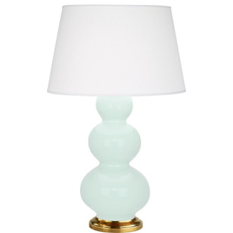 Robert Abbey - MN40X - One Light Table Lamp - Triple Gourd - Mint Glazed Ceramic w/Antique Natural Brass