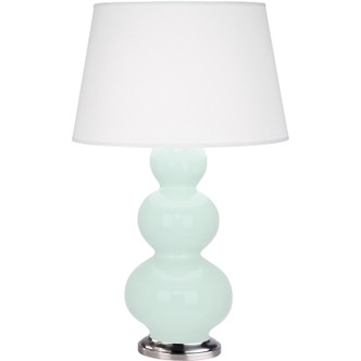Robert Abbey - MN42X - One Light Table Lamp - Triple Gourd - Mint Glazed Ceramic w/Antique Silver