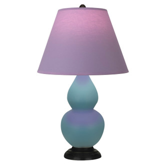Robert Abbey - MOB51L - One Light Accent Lamp - Small Double Gourd - Matte Steel Blue Glazed Ceramic w/Deep Patina Bronze