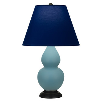 Robert Abbey - MOB51N - One Light Accent Lamp - Small Double Gourd - Matte Steel Blue Glazed Ceramic w/Deep Patina Bronze