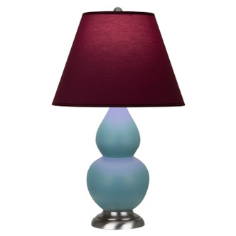 Robert Abbey - MOB52P - One Light Accent Lamp - Small Double Gourd - Matte Steel Blue Glazed Ceramic w/Antique Silver