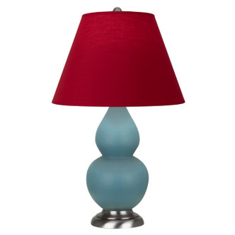 Robert Abbey - MOB52R - One Light Accent Lamp - Small Double Gourd - Matte Steel Blue Glazed Ceramic w/Antique Silver