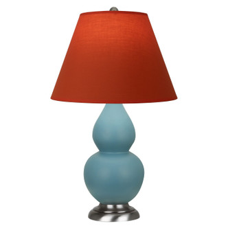 Robert Abbey - MOB52T - One Light Accent Lamp - Small Double Gourd - Matte Steel Blue Glazed Ceramic w/Antique Silver