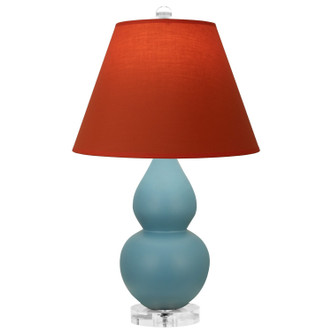 Robert Abbey - MOB53T - One Light Accent Lamp - Small Double Gourd - Matte Steel Blue Glazed Ceramic w/Lucite