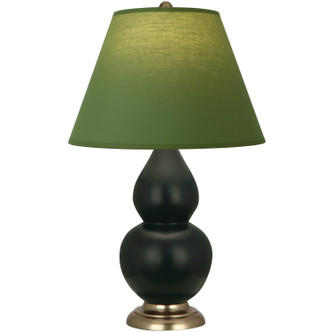 Robert Abbey - MOS10G - One Light Accent Lamp - Small Double Gourd - Matte Obsidian Glazed Ceramic w/Antique Natural Brass