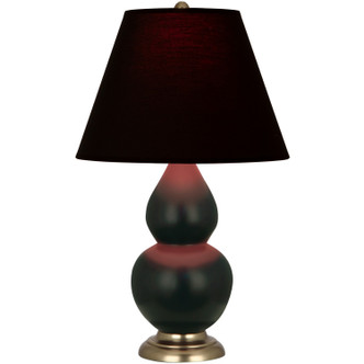 Robert Abbey - MOS10K - One Light Accent Lamp - Small Double Gourd - Matte Obsidian Glazed Ceramic w/Antique Natural Brass