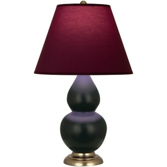 Robert Abbey - MOS10P - One Light Accent Lamp - Small Double Gourd - Matte Obsidian Glazed Ceramic w/Antique Natural Brass