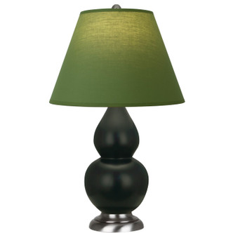 Robert Abbey - MOS12G - One Light Accent Lamp - Small Double Gourd - Matte Obsidian Glazed Ceramic w/Antique Silver
