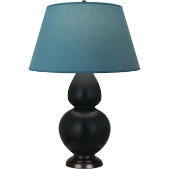 Robert Abbey - MOS21B - One Light Table Lamp - Double Gourd - Matte Obsidian Glazed Ceramic w/Deep Patina Bronze