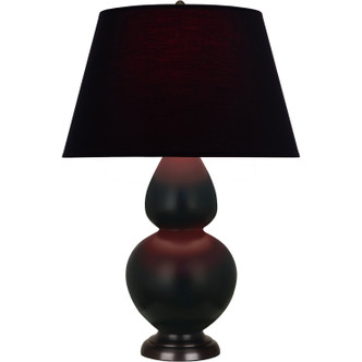Robert Abbey - MOS21K - One Light Table Lamp - Double Gourd - Matte Obsidian Glazed Ceramic w/Deep Patina Bronze