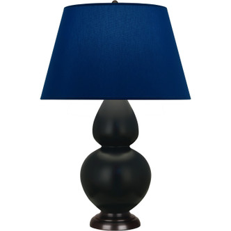 Robert Abbey - MOS21N - One Light Table Lamp - Double Gourd - Matte Obsidian Glazed Ceramic w/Deep Patina Bronze