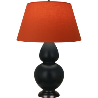 Robert Abbey - MOS21T - One Light Table Lamp - Double Gourd - Matte Obsidian Glazed Ceramic w/Deep Patina Bronze