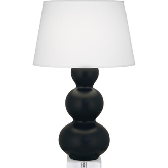 Robert Abbey - MOS43 - One Light Table Lamp - Triple Gourd - Matte Obsidian Glazed Ceramic w/Lucite