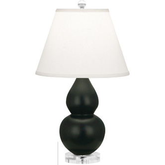 Robert Abbey - MOS53 - One Light Accent Lamp - Small Double Gourd - Matte Obsidian Glazed Ceramic w/Lucite