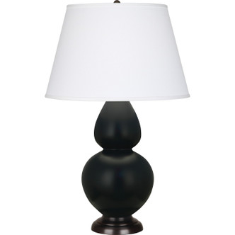 Robert Abbey - MOS57 - One Light Table Lamp - Double Gourd - Matte Obsidian Glazed Ceramic w/Deep Patina Bronze