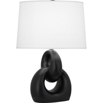 Robert Abbey - MOS81 - One Light Table Lamp - Fusion - Matte Obsidian Glazed Ceramic w/Polished Nickel