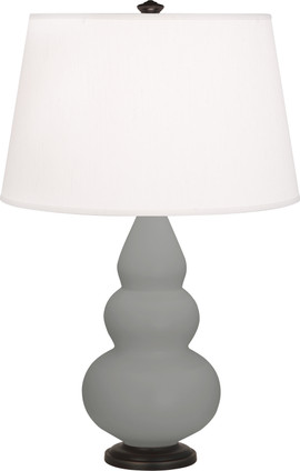Robert Abbey - MST31 - One Light Accent Lamp - Small Triple Gourd - Matte Smokey Taupe Glazed Ceramic w/Deep Patina Bronze