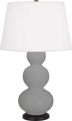 Robert Abbey - MST41 - One Light Table Lamp - Triple Gourd - Matte Smokey Taupe Glazed Ceramic w/Deep Patina Bronze