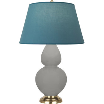Robert Abbey - MST55B - One Light Table Lamp - Double Gourd - Matte Smokey Taupe Glazed Ceramic w/Antique Natural Brass