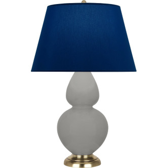 Robert Abbey - MST55N - One Light Table Lamp - Double Gourd - Matte Smokey Taupe Glazed Ceramic w/Antique Natural Brass