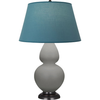 Robert Abbey - MST57B - One Light Table Lamp - Double Gourd - Matte Smokey Taupe Glazed Ceramic w/Deep Patina Bronze