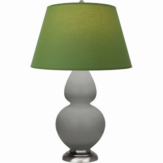 Robert Abbey - MST59G - One Light Table Lamp - Double Gourd - Matte Smokey Taupe Glazed Ceramic w/Antique Silver