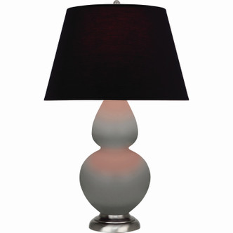 Robert Abbey - MST59K - One Light Table Lamp - Double Gourd - Matte Smokey Taupe Glazed Ceramic w/Antique Silver