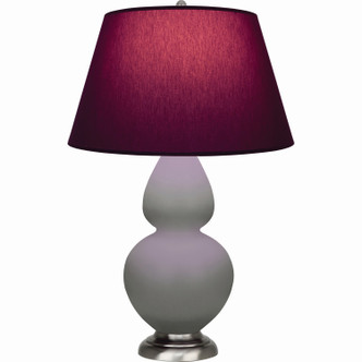 Robert Abbey - MST59P - One Light Table Lamp - Double Gourd - Matte Smokey Taupe Glazed Ceramic w/Antique Silver